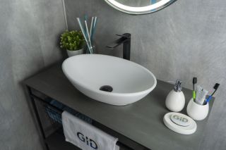 Раковина Gid Wm9021 51193 накладная белый матовый 52x32x14